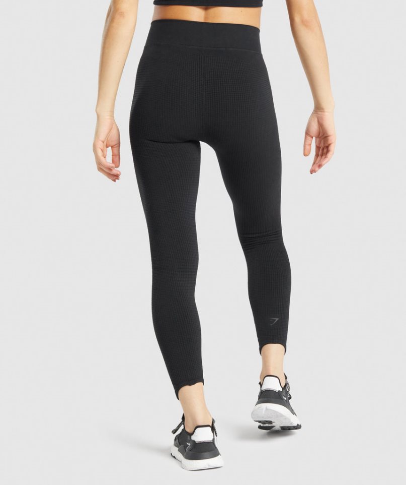 Women's Gymshark Pause Seamless Leggings Black | CA 5A7N83